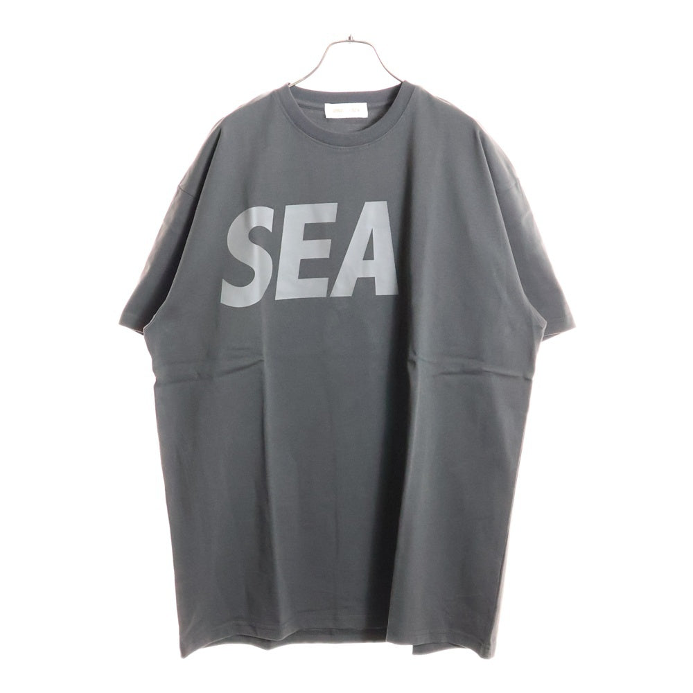 WIND AND SEA(ウィンダンシー) 22SS SEA S/S T-SHIRT ロゴプリント クルーネック 半袖Tシャツ カットソー グレー WDS-SEA-22S-02