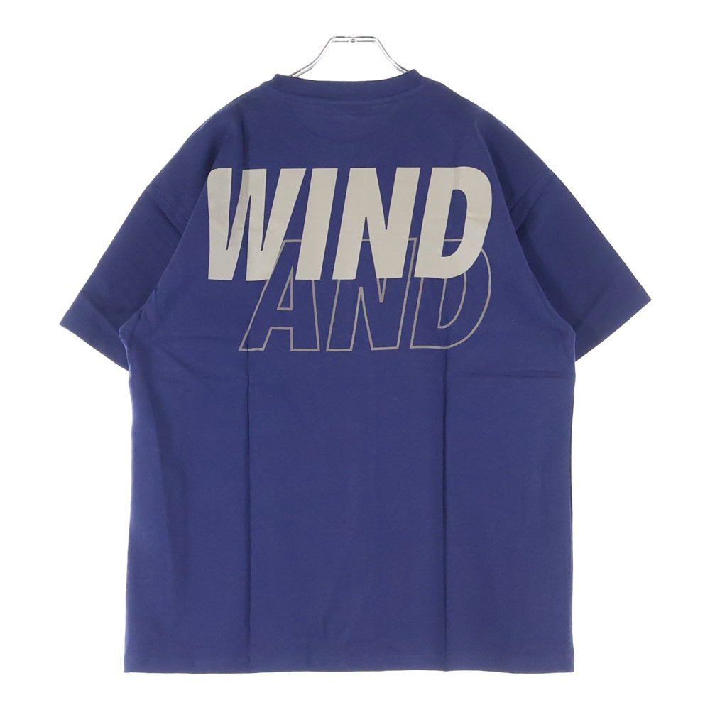 WIND AND SEA(ウィンダンシー) 22SS SEA S/S T-SHIRT ロゴプリント クルーネック 半袖Tシャツ カットソー ネイビー WDS-SEA-22S-02