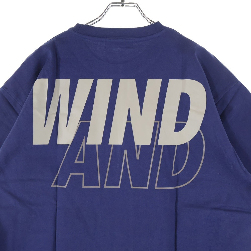 WIND AND SEA(ウィンダンシー) 22SS SEA S/S T-SHIRT ロゴプリント クルーネック 半袖Tシャツ カットソー ネイビー WDS-SEA-22S-02