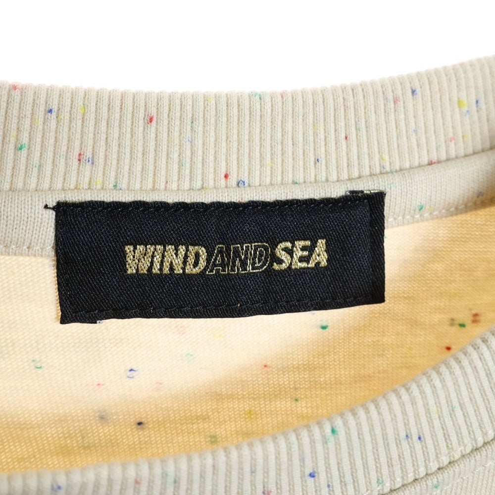 WIND AND SEA(ウィンダンシー) 22SS SEA S/S T-SHIRT ロゴプリント フレーク カラー クルーネック 半袖Tシャツ カットソー マルチカラー WDS-SEA-22S-02