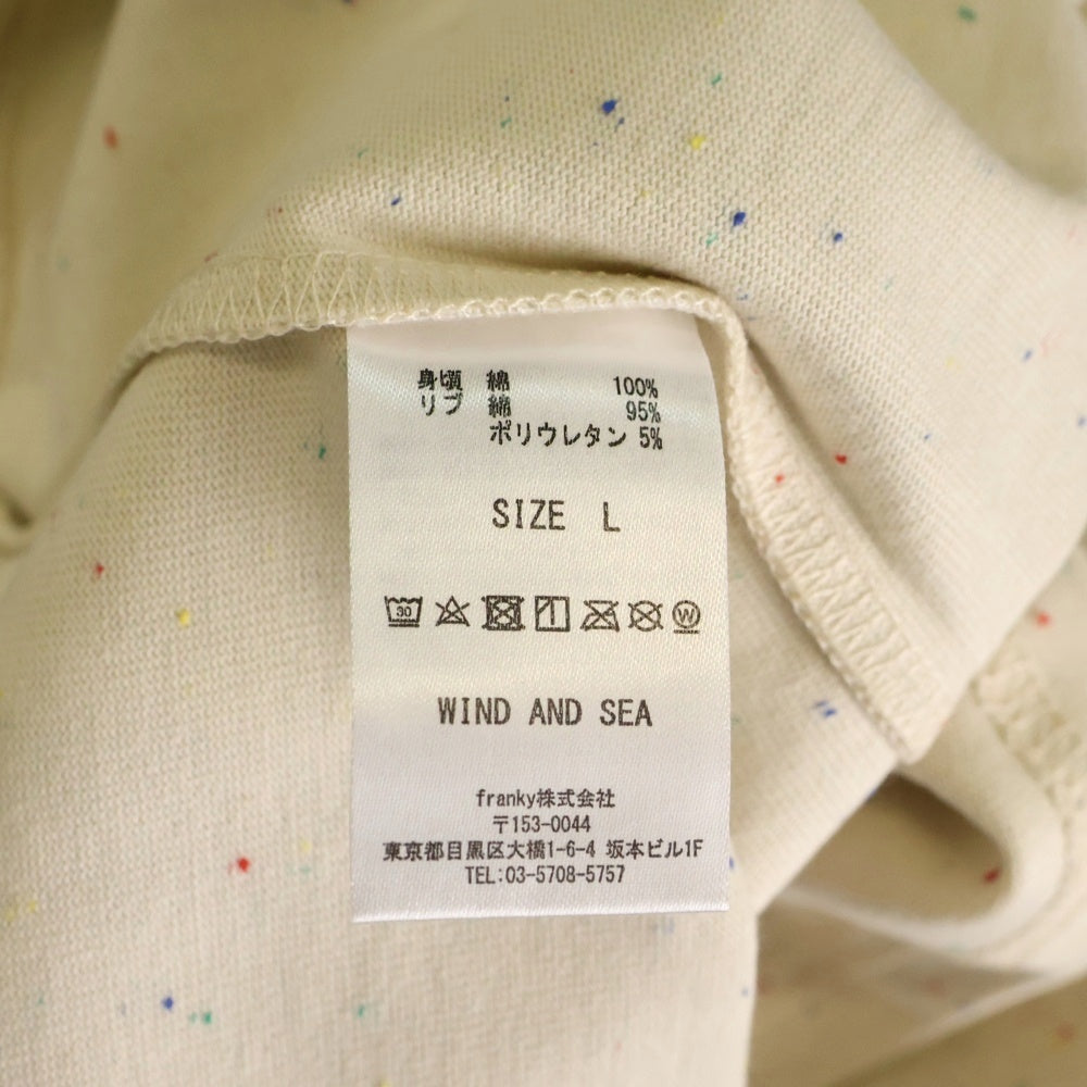 WIND AND SEA(ウィンダンシー) 22SS SEA S/S T-SHIRT ロゴプリント フレーク カラー クルーネック 半袖Tシャツ カットソー マルチカラー WDS-SEA-22S-02