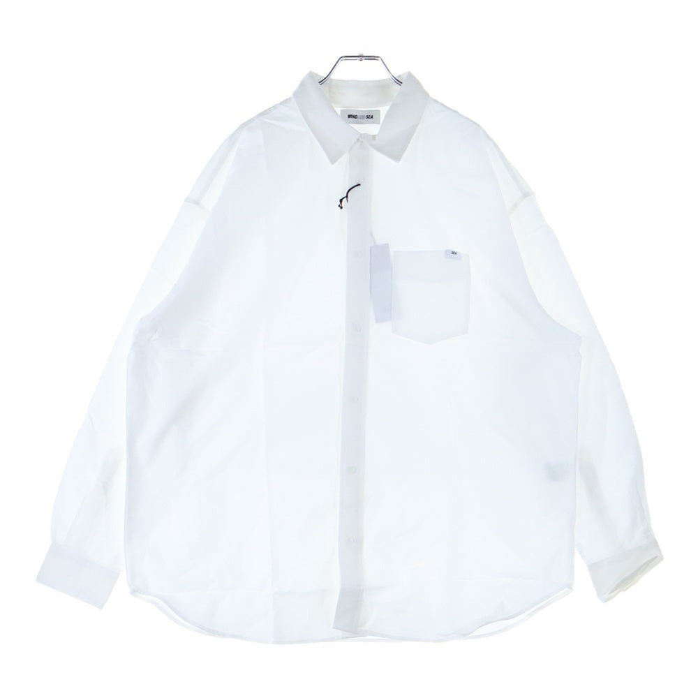 WIND AND SEA(ウィンダンシー) OXFORD SHIRT SEAパッチ レギュラーカラー オックスフォード ロングスリーブ 長袖シャツ ホワイト WDS-O-BOR-23-Q1-SH-01