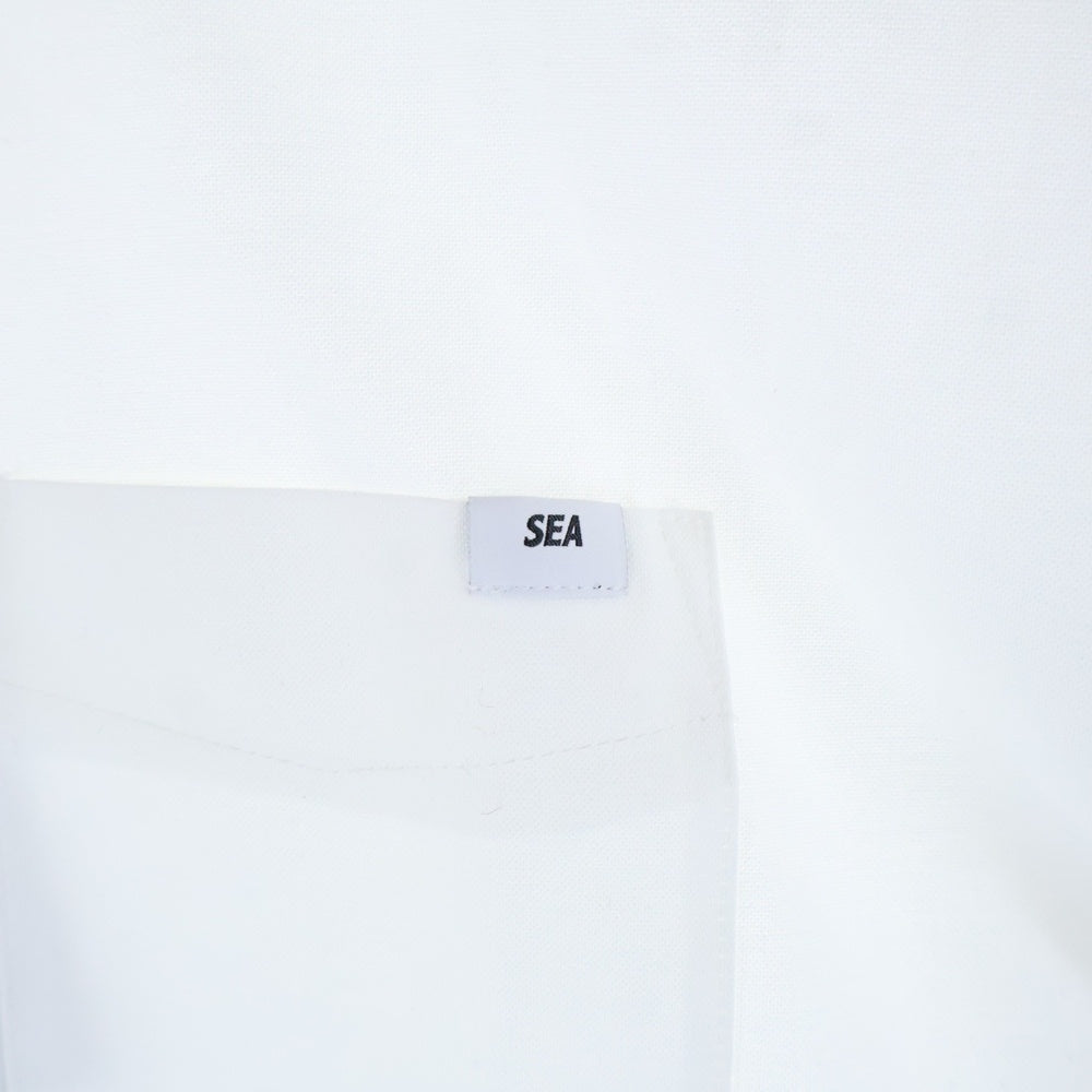 WIND AND SEA(ウィンダンシー) OXFORD SHIRT SEAパッチ レギュラーカラー オックスフォード ロングスリーブ 長袖シャツ ホワイト WDS-O-BOR-23-Q1-SH-01