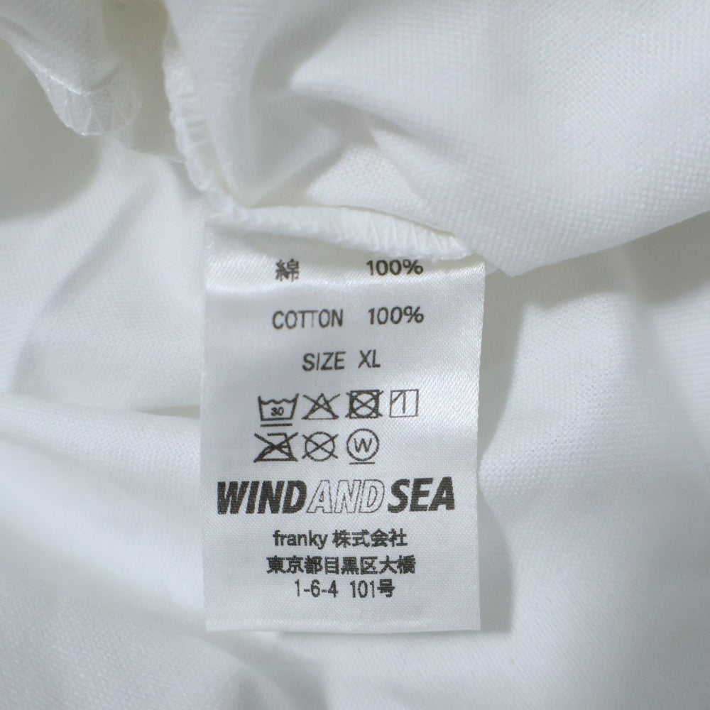 WIND AND SEA(ウィンダンシー) OXFORD SHIRT SEAパッチ レギュラーカラー オックスフォード ロングスリーブ 長袖シャツ ホワイト WDS-O-BOR-23-Q1-SH-01