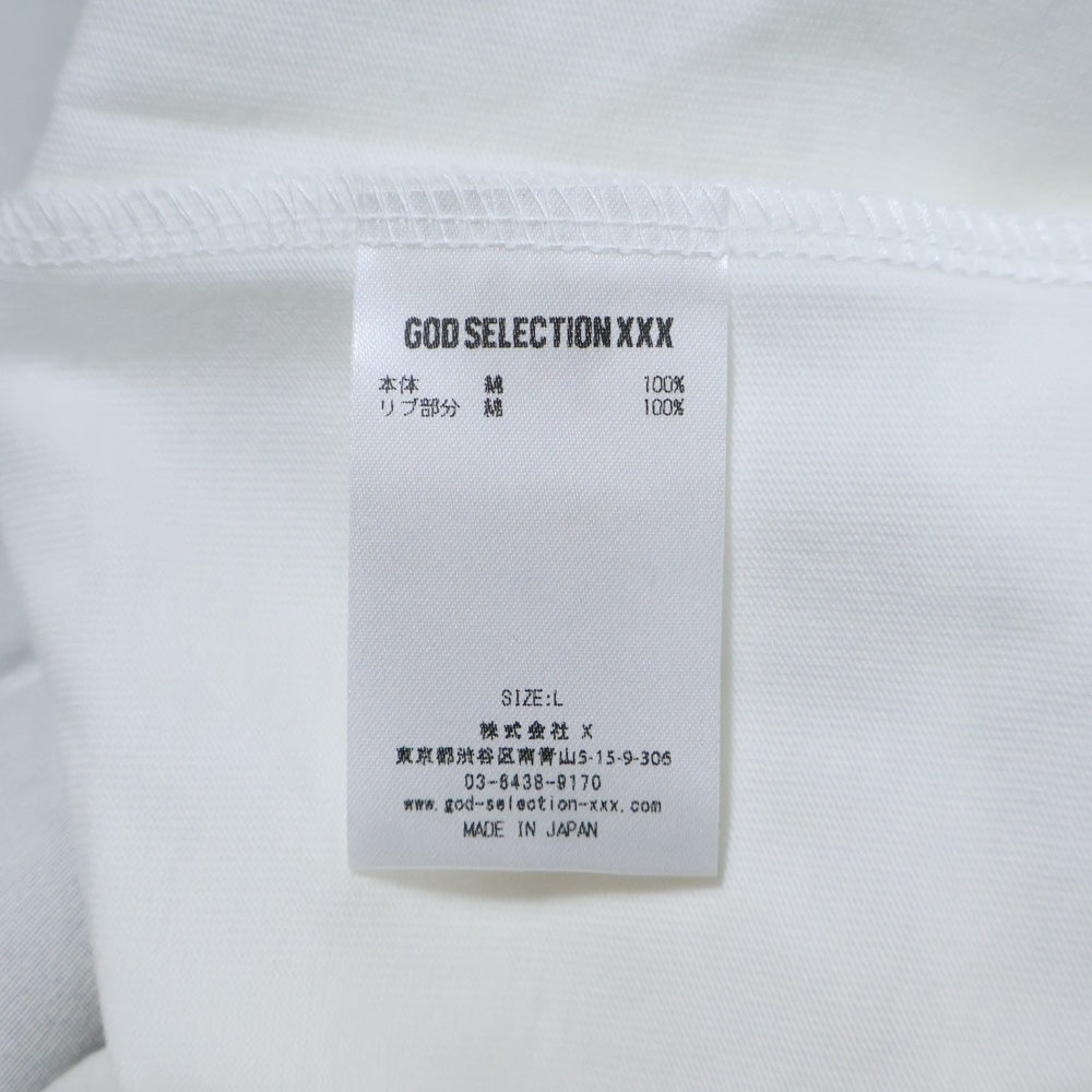 GOD SELECTION XXX(ゴッドセレクショントリプルエックス) 22SS 9周年記念 Miranda Kerr Tee ミランダカー プリント 半袖Tシャツ カットソー ホワイト GX-S22-9ST-01