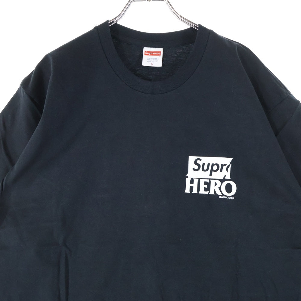 SUPREME(シュプリーム) 22SS ×ANTIHERO Dog Tee アンタイヒーロー ドッグロゴプリント クルーネック 半袖Tシャツ カットソー ブラック
