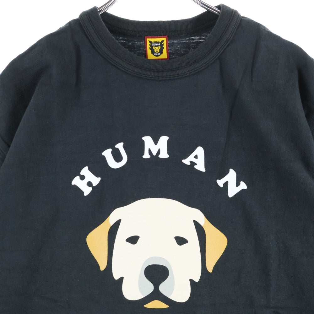HUMAN MADE(ヒューマンメイド) 22SS Dog Head T-shirt ドッグ ヘッド クルーネック 半袖Tシャツ カットソー ブラック HM23TE012 XL