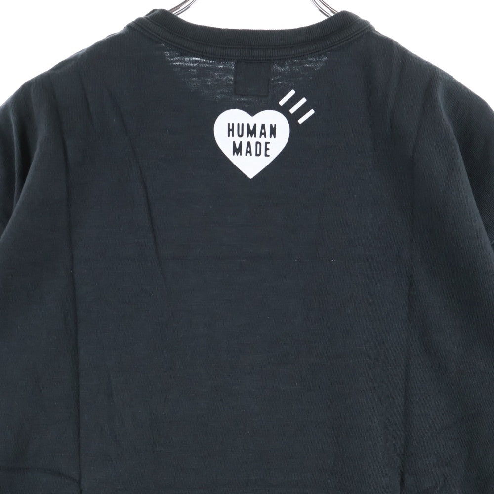 HUMAN MADE(ヒューマンメイド) 22SS Dog Head T-shirt ドッグ ヘッド クルーネック 半袖Tシャツ カットソー ブラック HM23TE012 XL