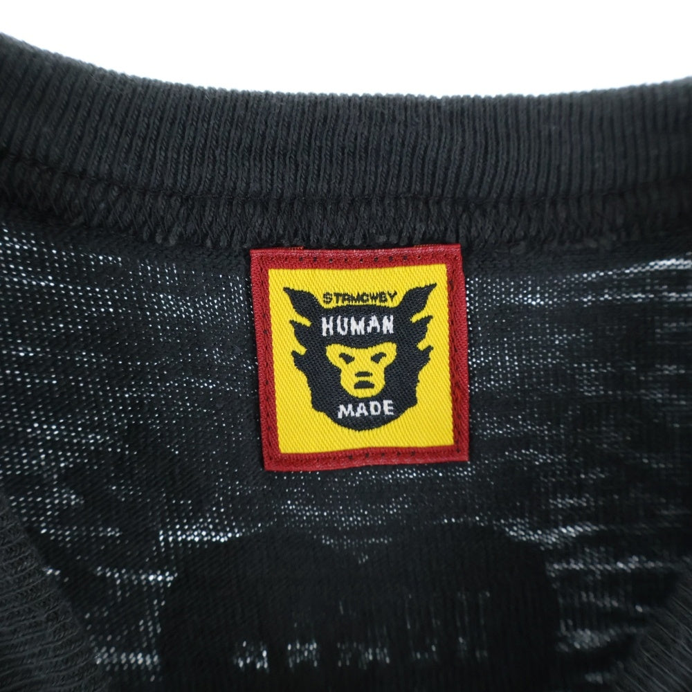 HUMAN MADE(ヒューマンメイド) 22SS Dog Head T-shirt ドッグ ヘッド クルーネック 半袖Tシャツ カットソー ブラック HM23TE012 XL