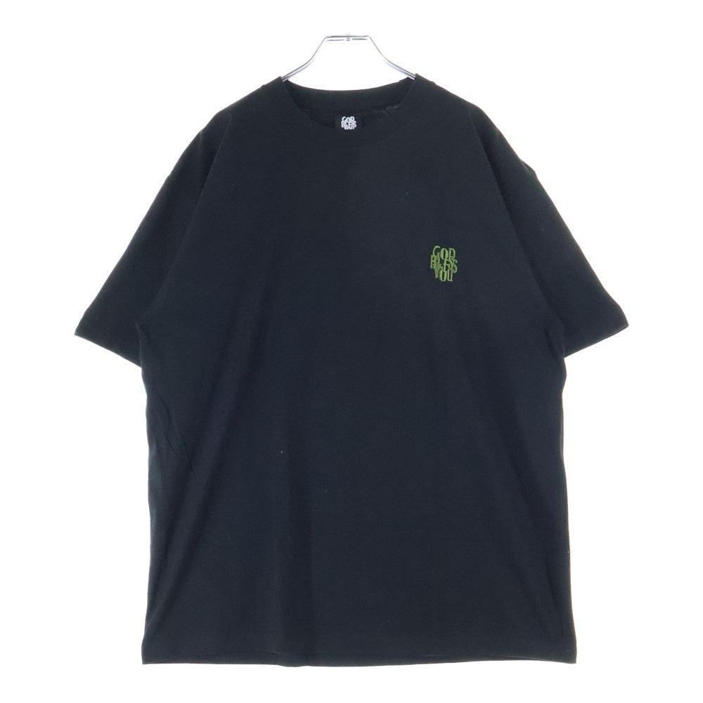 EXAMPLE(エグザンプル) GOD BLESS YOU グッド ブレイス ユー エンブロイダリー 半袖Tシャツ カットソー ブラック