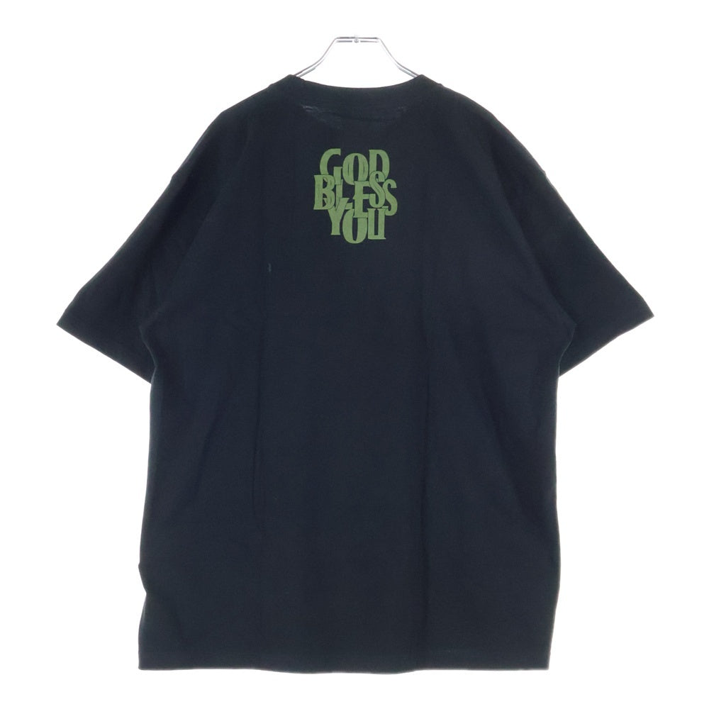 EXAMPLE(エグザンプル) GOD BLESS YOU グッド ブレイス ユー エンブロイダリー 半袖Tシャツ カットソー ブラック