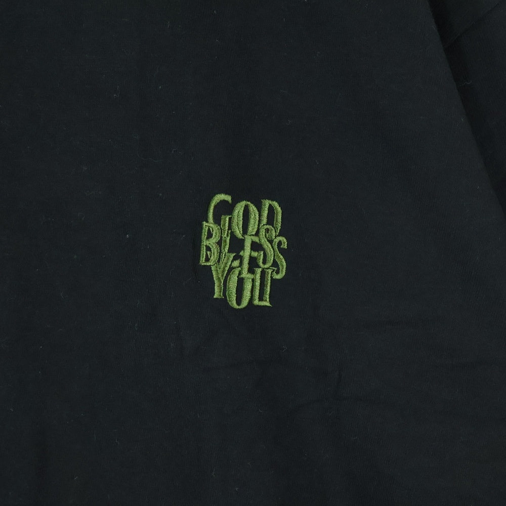 EXAMPLE(エグザンプル) GOD BLESS YOU グッド ブレイス ユー エンブロイダリー 半袖Tシャツ カットソー ブラック