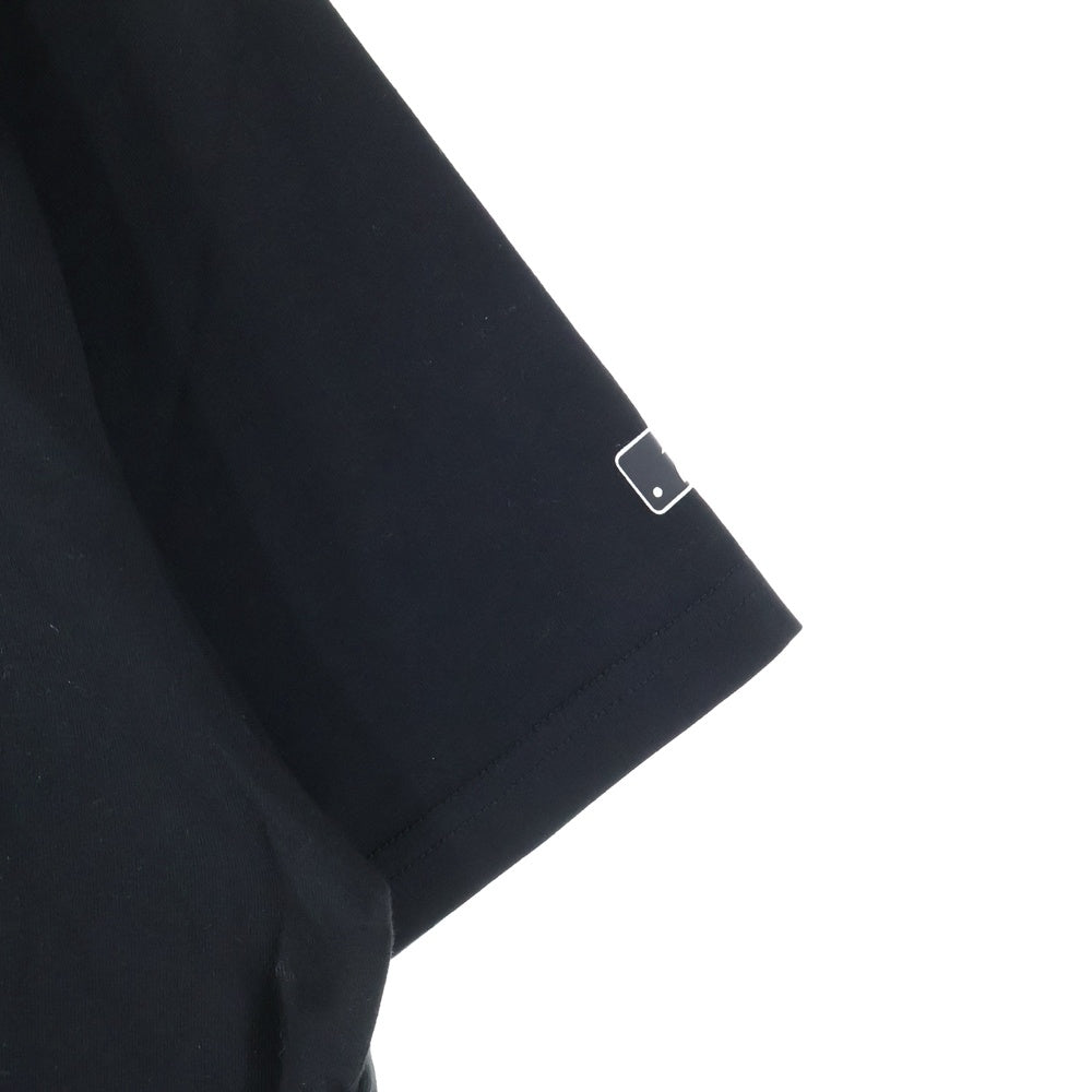 F.C.R.B./F.C.Real Bristol/FCRB(エフシーアールビー/エフシーレアルブリストル) 21AW MLB TOUR BW TEAM TEE MLBツアー チーム刺繍 クルーネック 半袖Tシャツ カットソー ブラック FCRB-212115