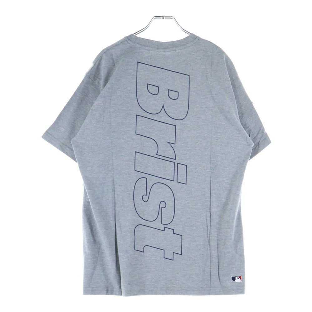 F.C.R.B./F.C.Real Bristol/FCRB(エフシーアールビー/エフシーレアルブリストル) 21AW MLB TOUR MATCH TEE MLBツアー フロントロゴ クルーネック 半袖Tシャツ カットソー グレー FCRB-212022