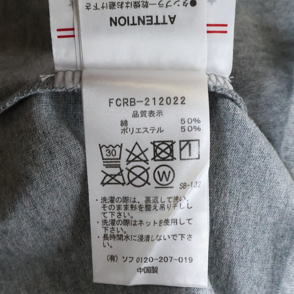 F.C.R.B./F.C.Real Bristol/FCRB(エフシーアールビー/エフシーレアルブリストル) 21AW MLB TOUR MATCH TEE MLBツアー フロントロゴ クルーネック 半袖Tシャツ カットソー グレー FCRB-212022