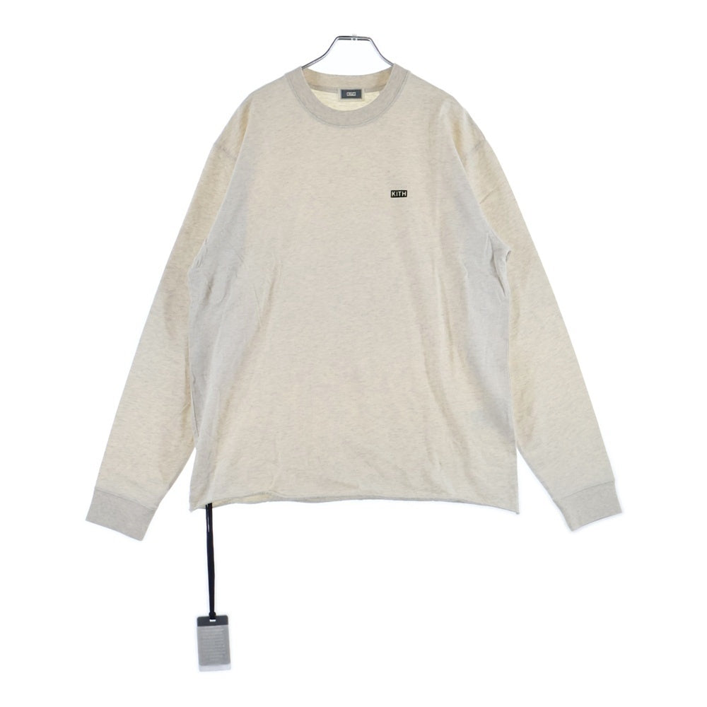 KITH(キス) LAX LONG-SLEEVE TEE パイルロゴ プリント クルーネック ロングスリーブ 長袖Tシャツ カットソー アイボリー KH3906