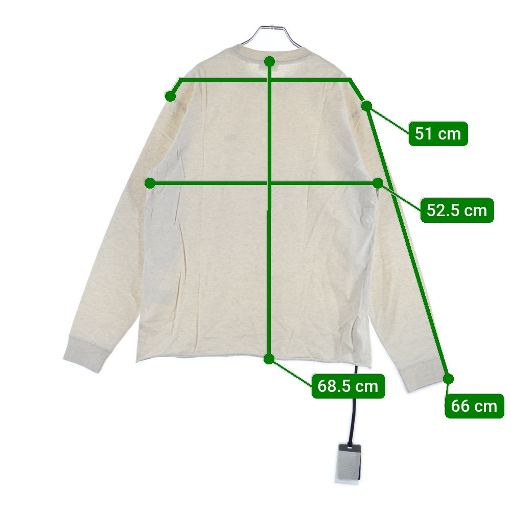 KITH(キス) LAX LONG-SLEEVE TEE パイルロゴ プリント クルーネック ロングスリーブ 長袖Tシャツ カットソー アイボリー KH3906