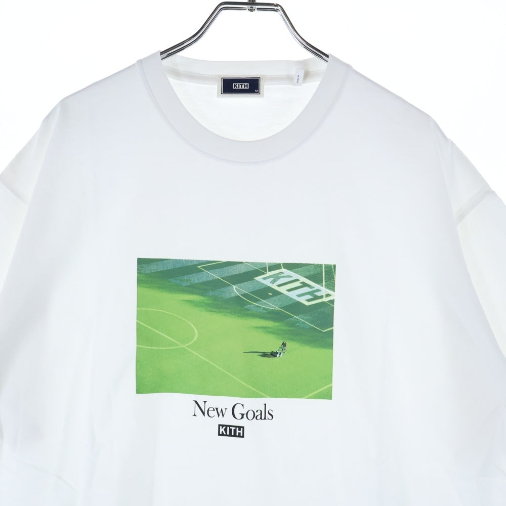 KITH(キス) NEW GOALS S/S TEE ニュー ゴールズ プリント クルーネック 半袖Tシャツ カットソー ホワイト KHM030030-101