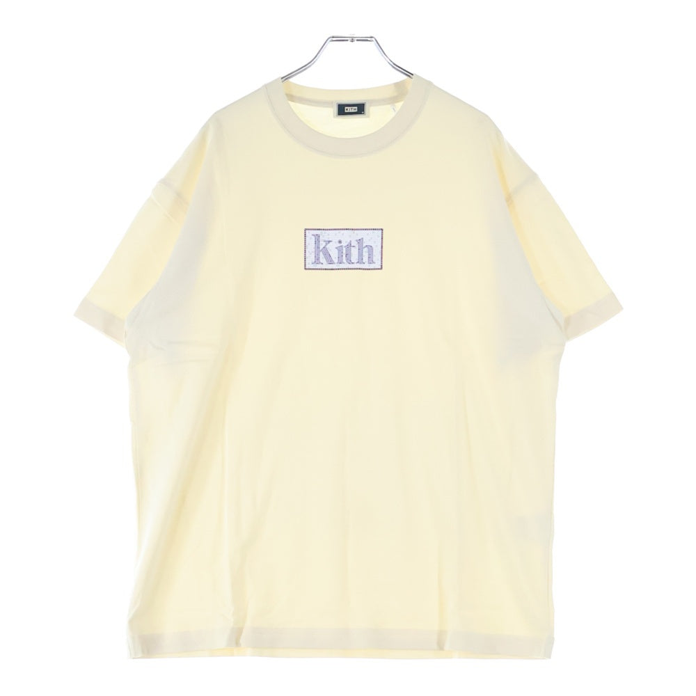KITH(キス) MOSAIC TEE モザイク タイル ロゴ プリント クルーネック 半袖Tシャツ カットソー アイボリー KH3777-104
