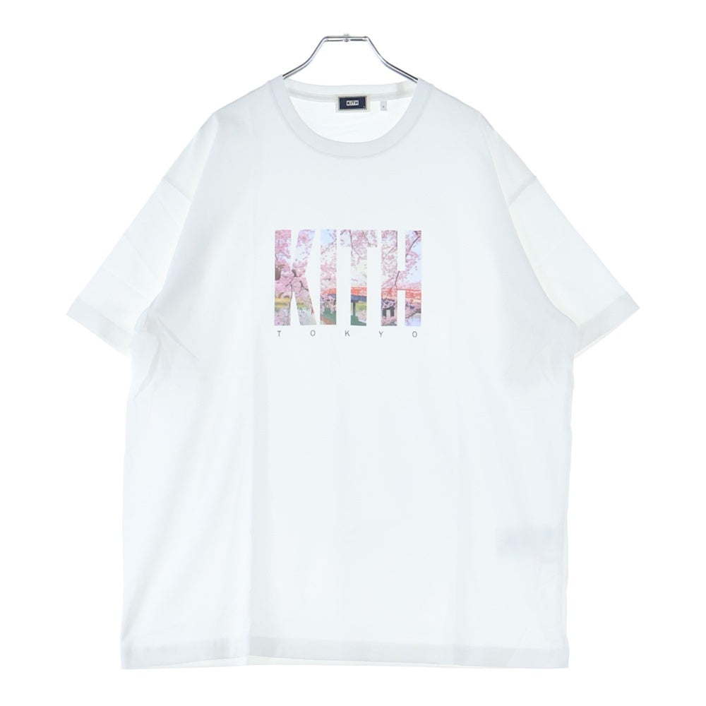 KITH(キス) TOKYO LANDMARK TEE トウキョウ ランドマーク ロゴ プリント クルーネック 半袖Tシャツ カットソー ホワイト KH3774