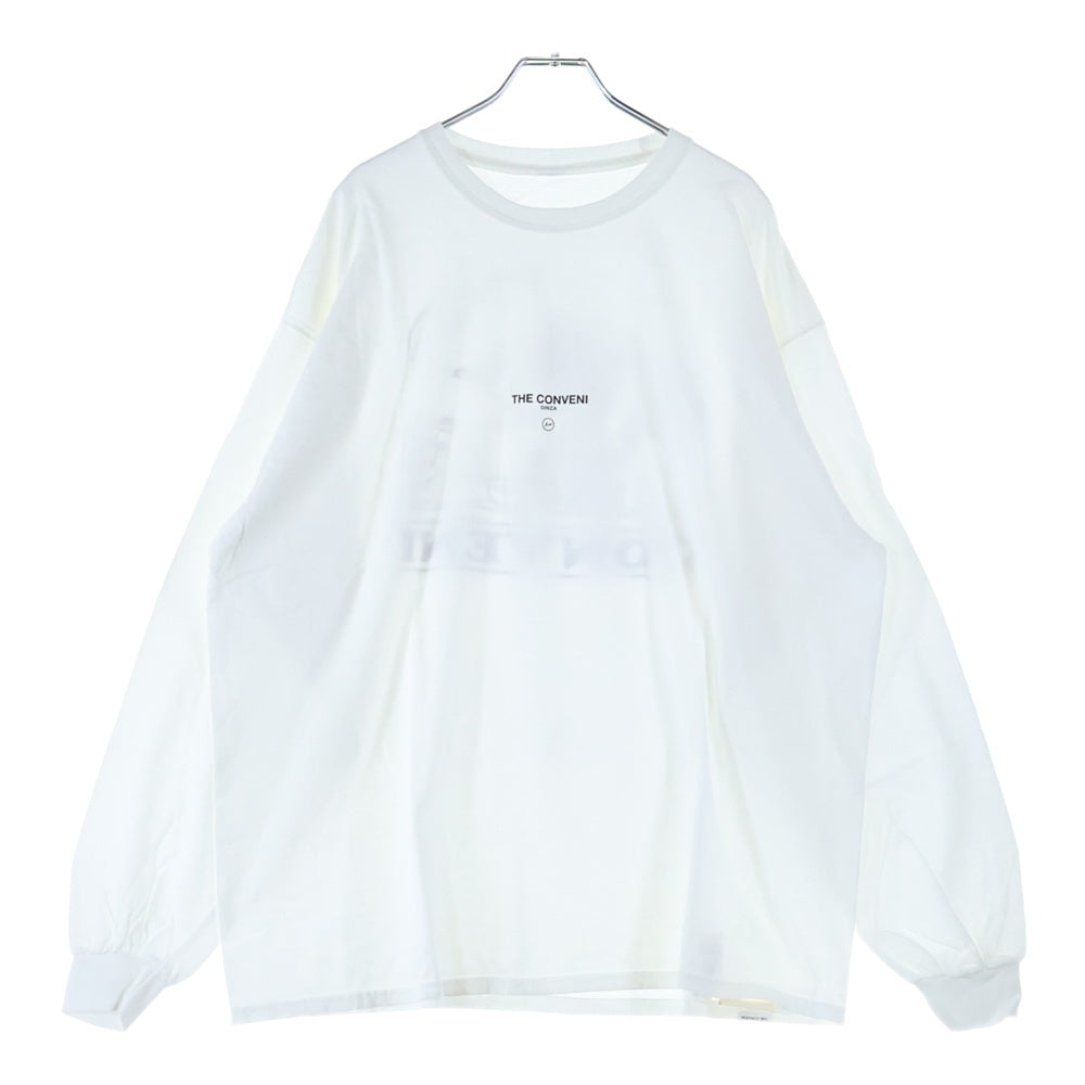 THE CONVENI(ザコンビニ) PEANUTS LS TEE ピーナッツ フロントロゴ ロングスリーブ 長袖Tシャツ カットソー ホワイト PUM-20100-C