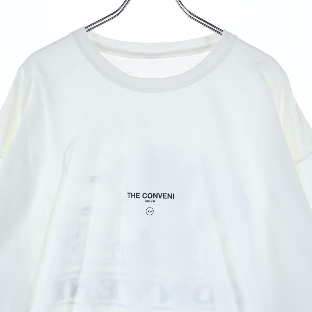 THE CONVENI(ザコンビニ) PEANUTS LS TEE ピーナッツ フロントロゴ ロングスリーブ 長袖Tシャツ カットソー ホワイト PUM-20100-C
