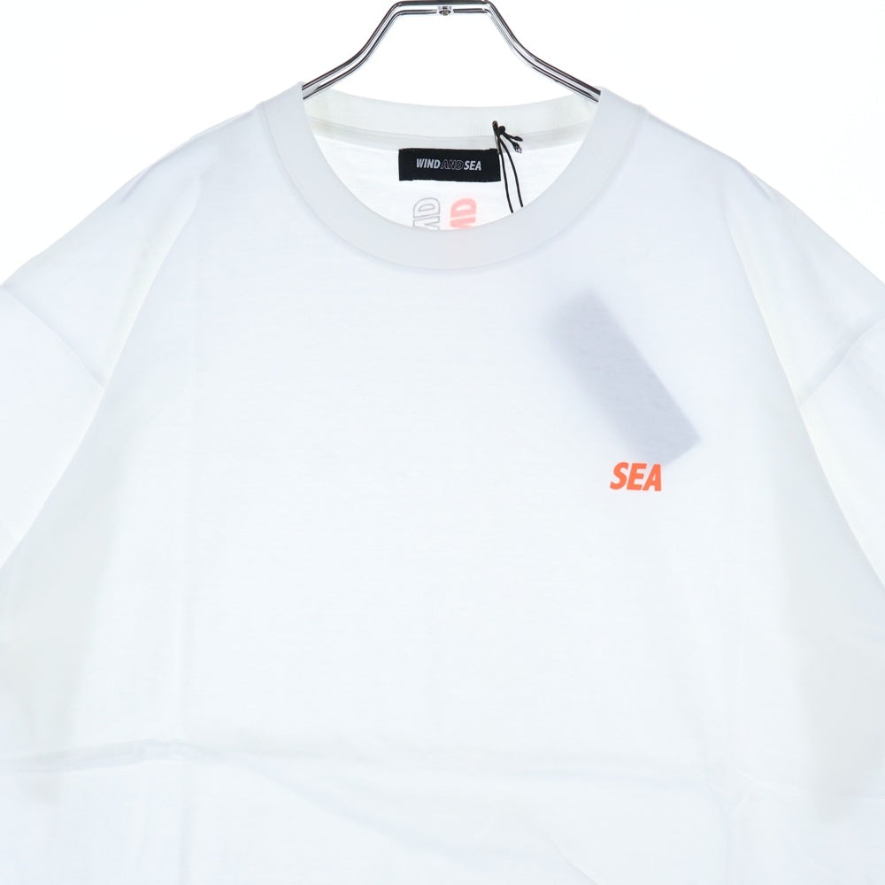 WIND AND SEA(ウィンダンシー) SEA ONE POINT TEE ワンポイント ロゴ プリント クルーネック 半袖Tシャツ カットソー ホワイト WDS-CS-165