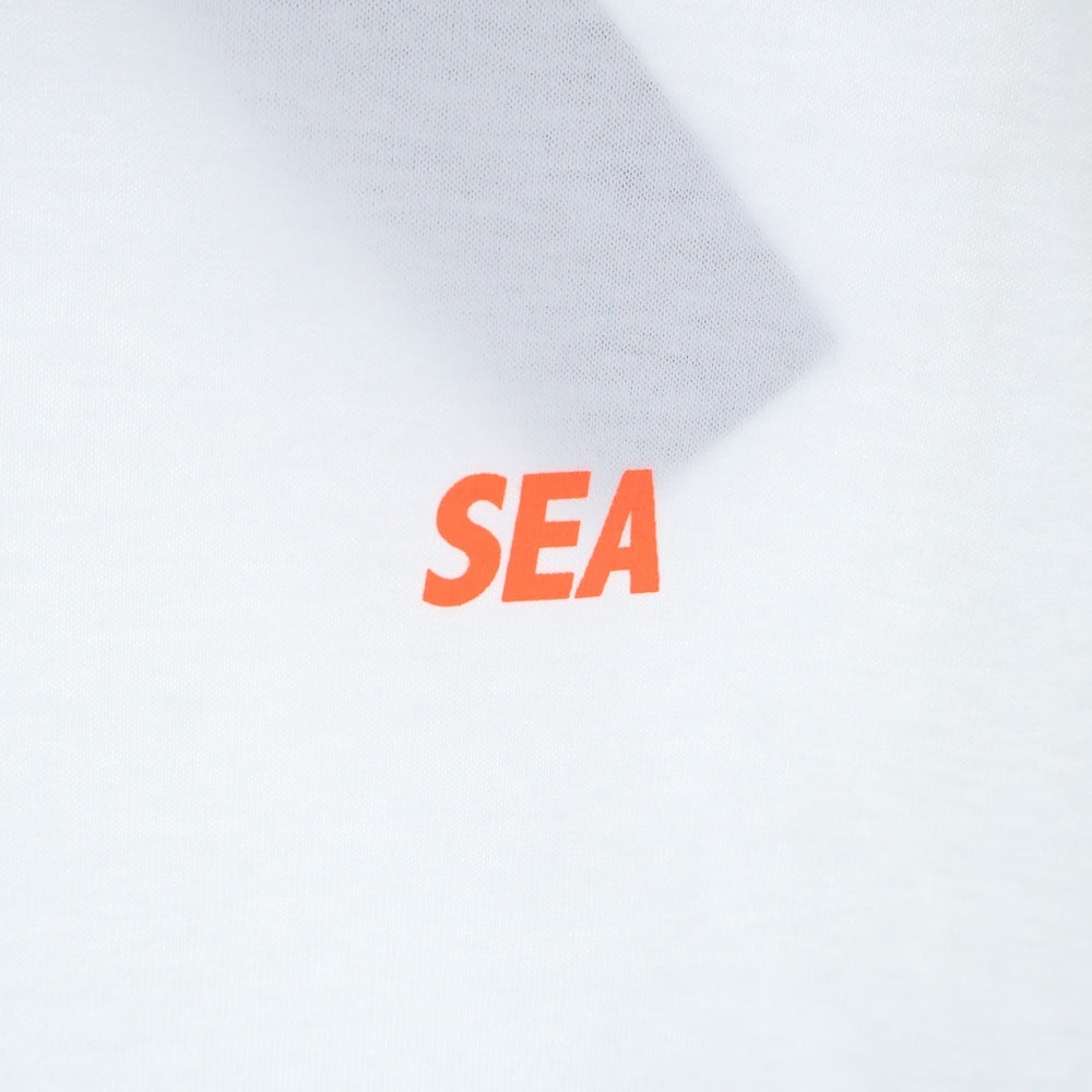 WIND AND SEA(ウィンダンシー) SEA ONE POINT TEE ワンポイント ロゴ プリント クルーネック 半袖Tシャツ カットソー ホワイト WDS-CS-165