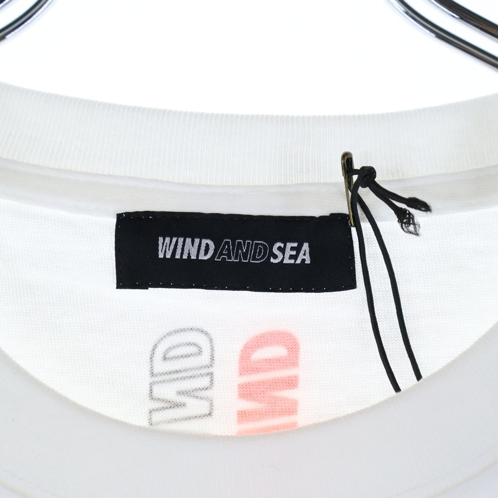 WIND AND SEA(ウィンダンシー) SEA ONE POINT TEE ワンポイント ロゴ プリント クルーネック 半袖Tシャツ カットソー ホワイト WDS-CS-165