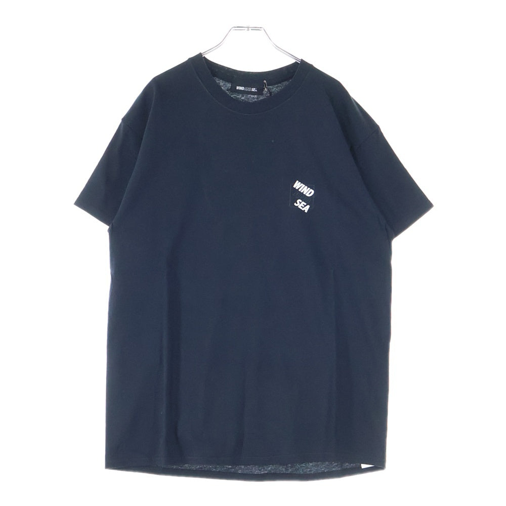 WIND AND SEA(ウィンダンシー) SEA SQUARE TEE スクエア ロゴ プリント クルーネック 半袖Tシャツ カットソー ブラック WDS-CS-166