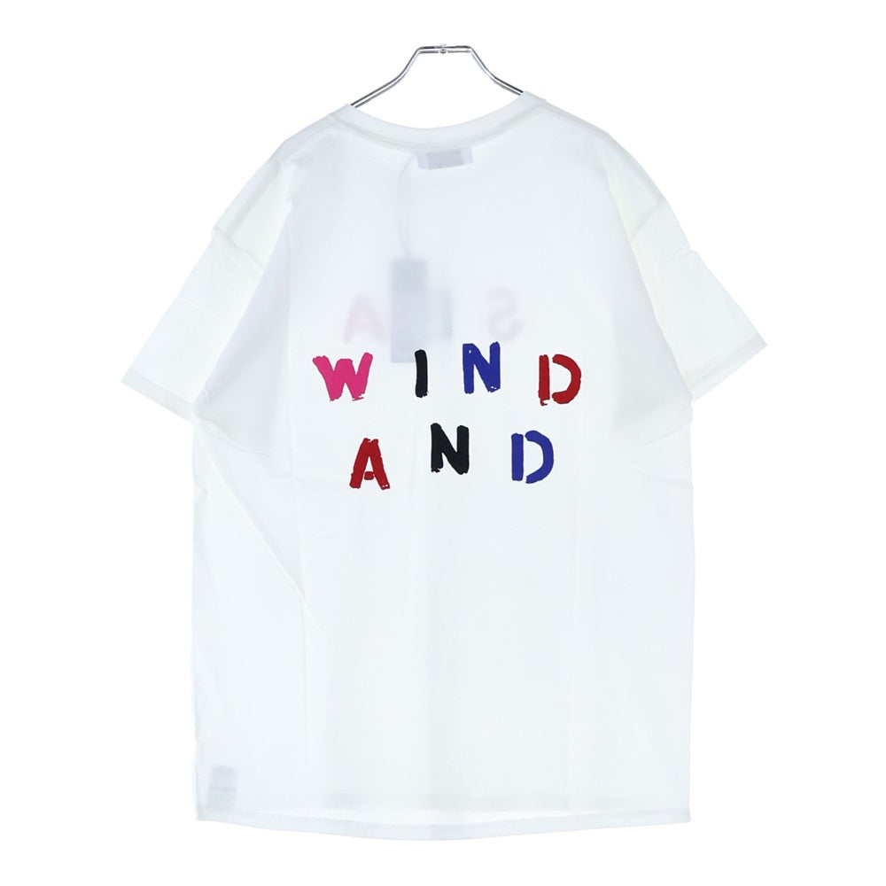 WIND AND SEA(ウィンダンシー) 19AW COLOR SEA T-SHIRT カラー ペイント ロゴ プリント クルーネック 半袖Tシャツ カットソー ホワイト WDS-19A-CS-01