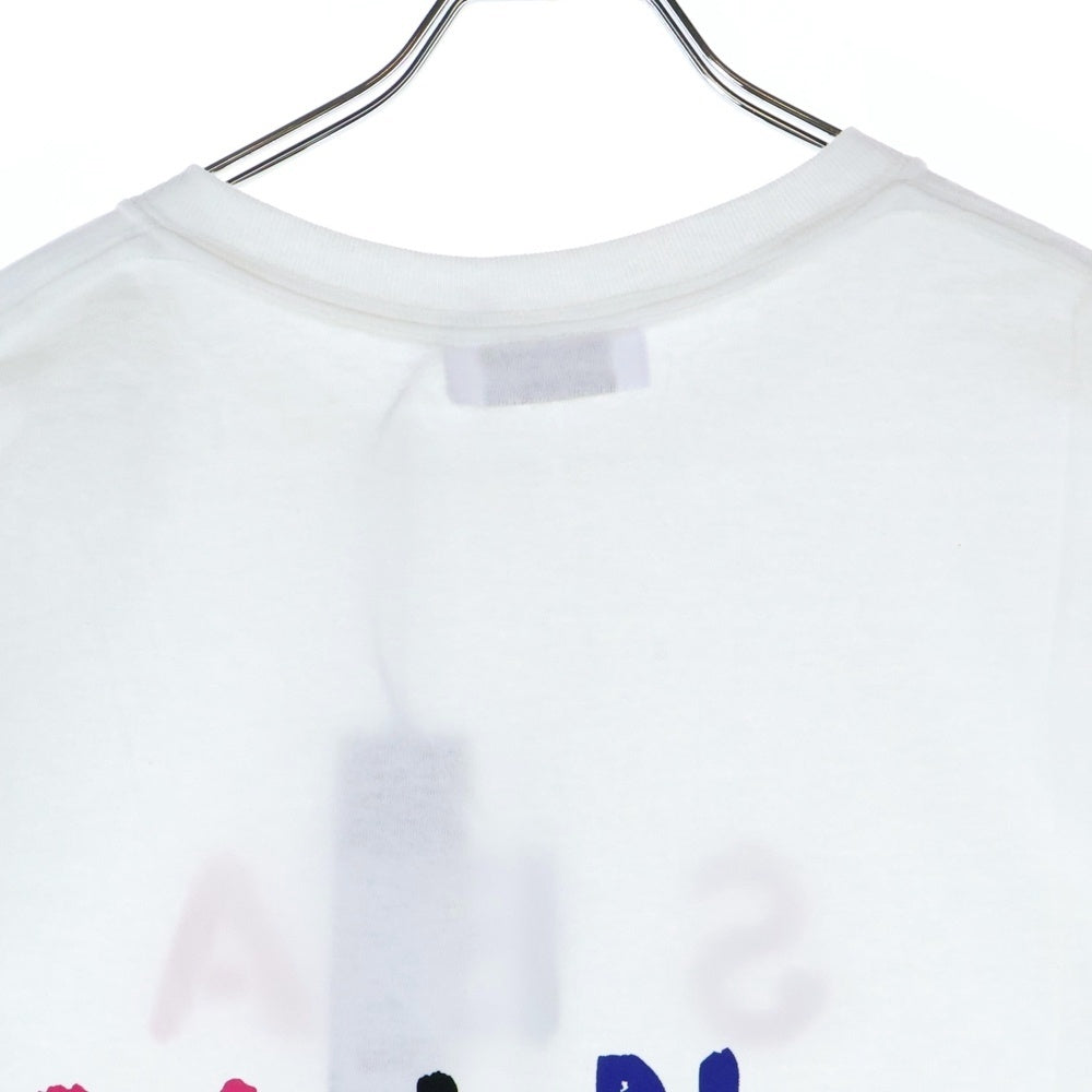 WIND AND SEA(ウィンダンシー) 19AW COLOR SEA T-SHIRT カラー ペイント ロゴ プリント クルーネック 半袖Tシャツ カットソー ホワイト WDS-19A-CS-01