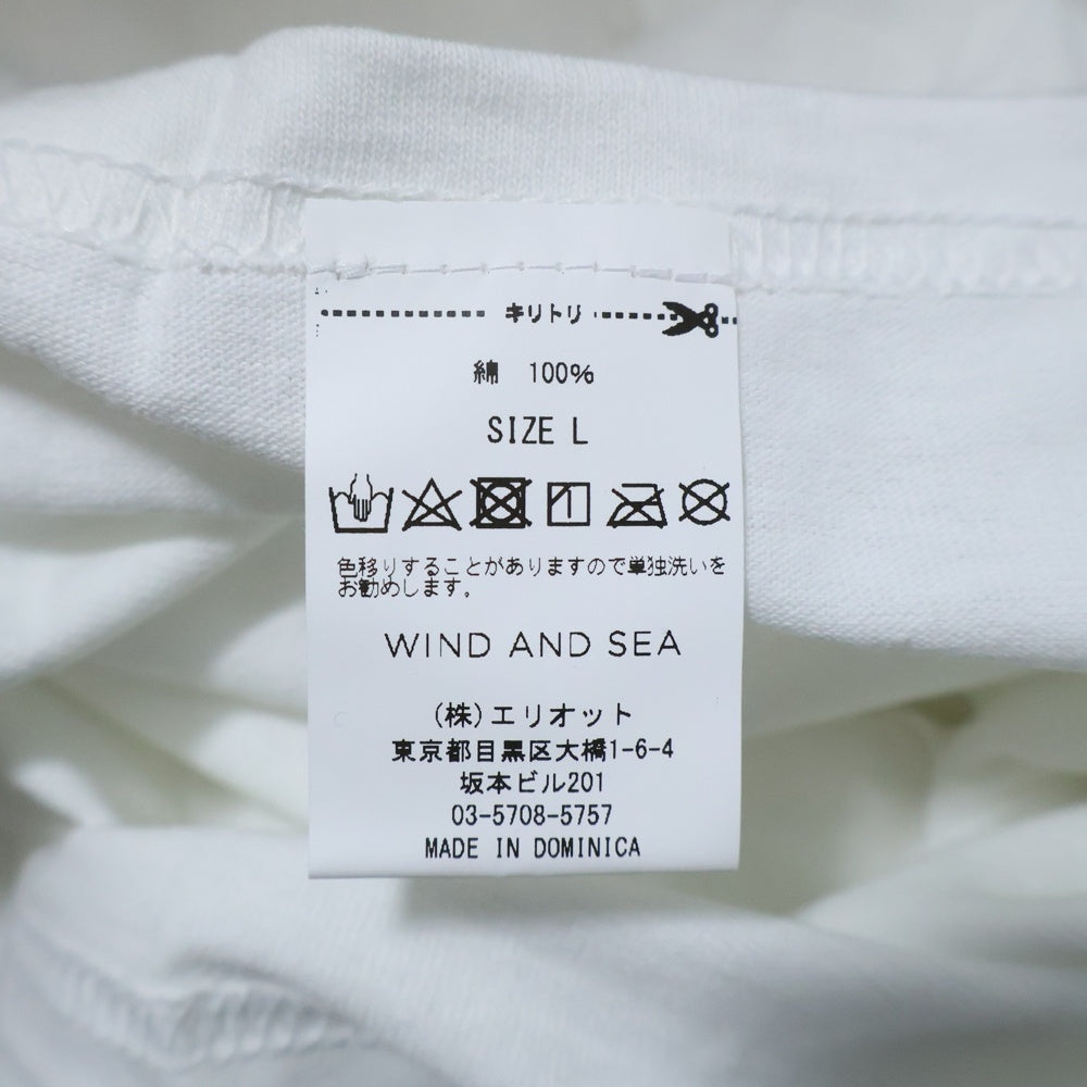 WIND AND SEA(ウィンダンシー) 19AW COLOR SEA T-SHIRT カラー ペイント ロゴ プリント クルーネック 半袖Tシャツ カットソー ホワイト WDS-19A-CS-01
