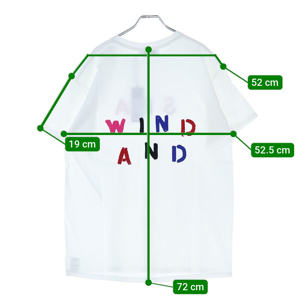WIND AND SEA(ウィンダンシー) 19AW COLOR SEA T-SHIRT カラー ペイント ロゴ プリント クルーネック 半袖Tシャツ カットソー ホワイト WDS-19A-CS-01