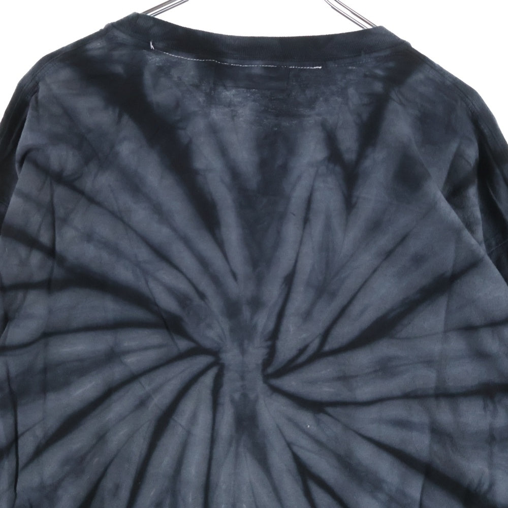 WIND AND SEA(ウィンダンシー) TYE-DYE LONG T タイダイ柄 クルーネック ロングスリーブ 長袖Tシャツ カットソー ブラック/グレー WDS-AMRG-02