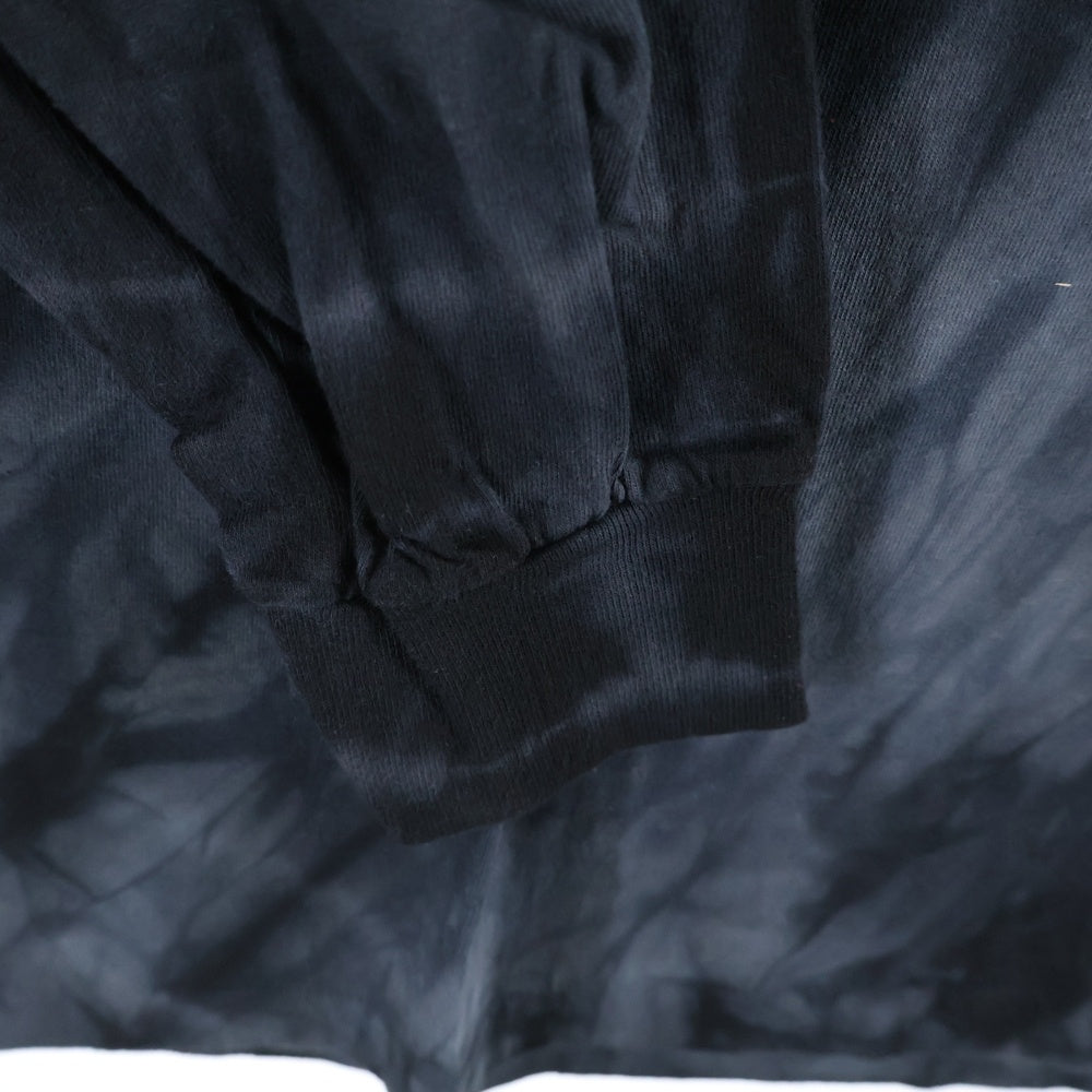 WIND AND SEA(ウィンダンシー) TYE-DYE LONG T タイダイ柄 クルーネック ロングスリーブ 長袖Tシャツ カットソー ブラック/グレー WDS-AMRG-02