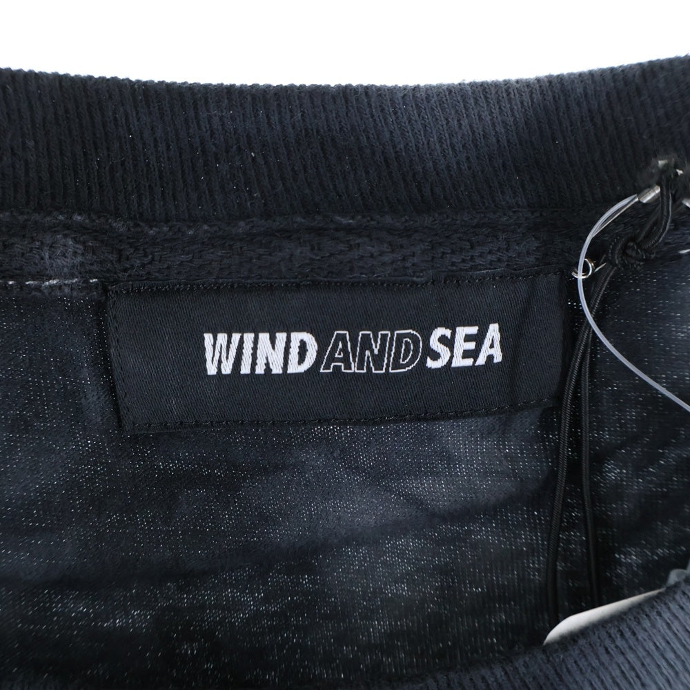 WIND AND SEA(ウィンダンシー) TYE-DYE LONG T タイダイ柄 クルーネック ロングスリーブ 長袖Tシャツ カットソー ブラック/グレー WDS-AMRG-02