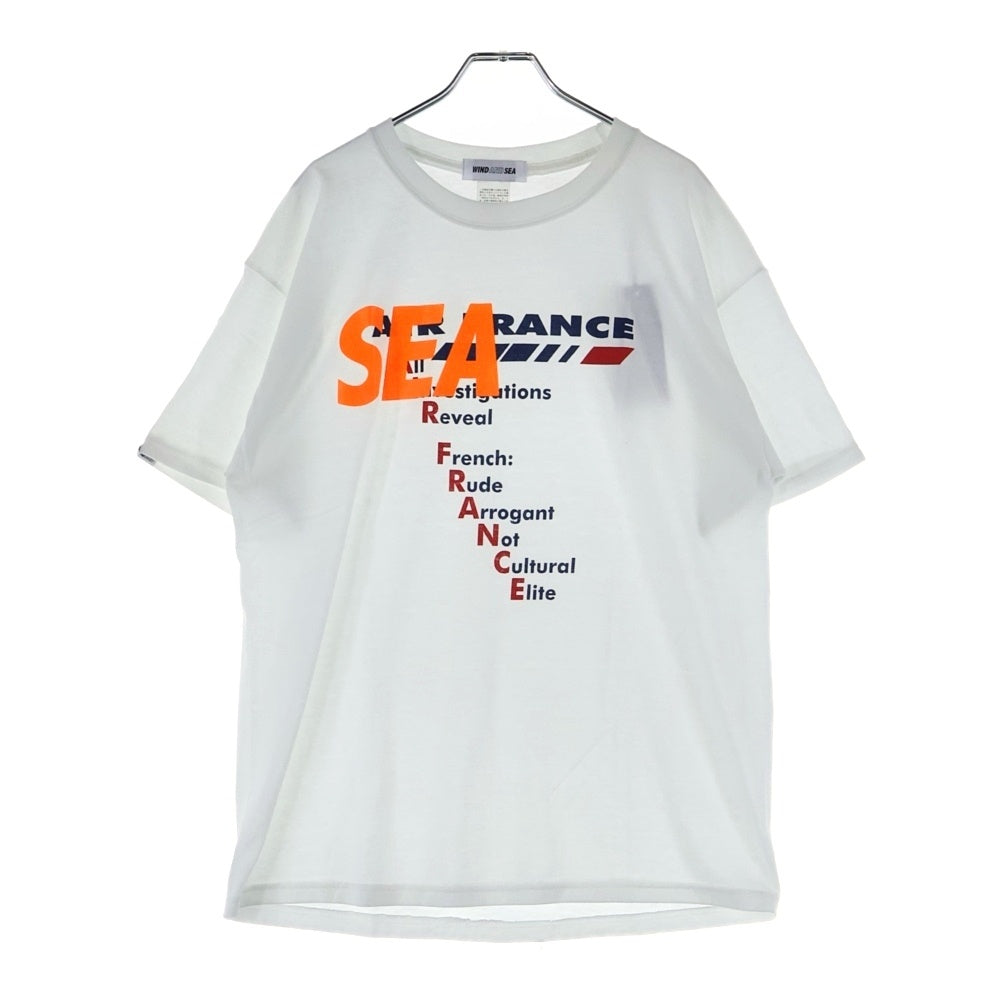 WIND AND SEA(ウィンダンシー) REMAKE LIMITED TEE リメイク リミテッド ロゴ プリント クルーネック 半袖Tシャツ カットソー ホワイト/オレンジ/ネイビー WDS-RMK-01