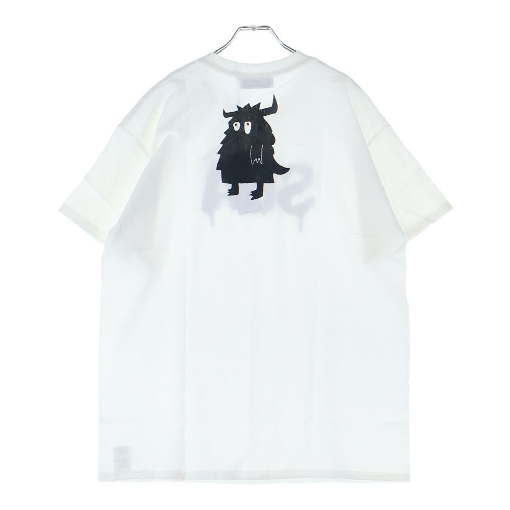 WIND AND SEA(ウィンダンシー) WDS mr.weendan SEA T-SHIRT ドロップ ロゴプリント クルーネック 半袖Tシャツ カットソー ホワイト WDS-KWHR-01