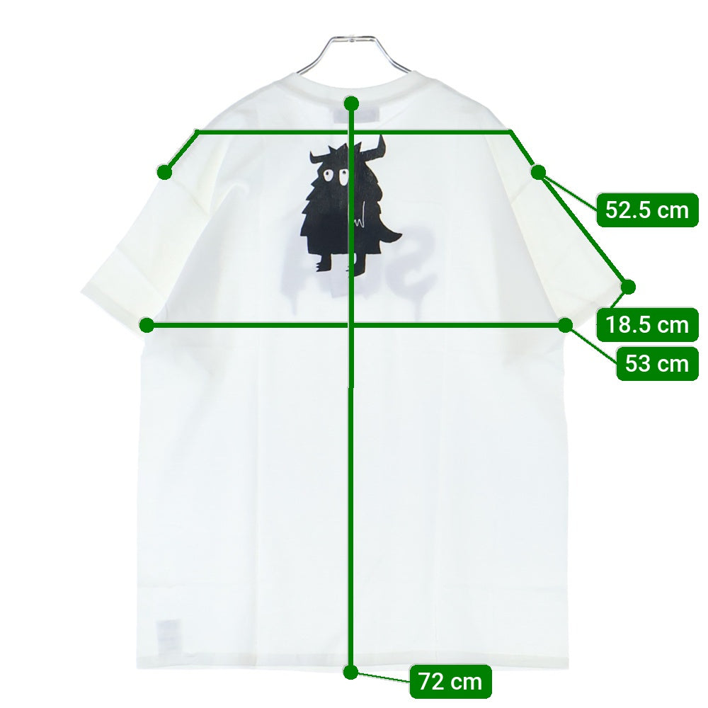 WIND AND SEA(ウィンダンシー) WDS mr.weendan SEA T-SHIRT ドロップ ロゴプリント クルーネック 半袖Tシャツ カットソー ホワイト WDS-KWHR-01