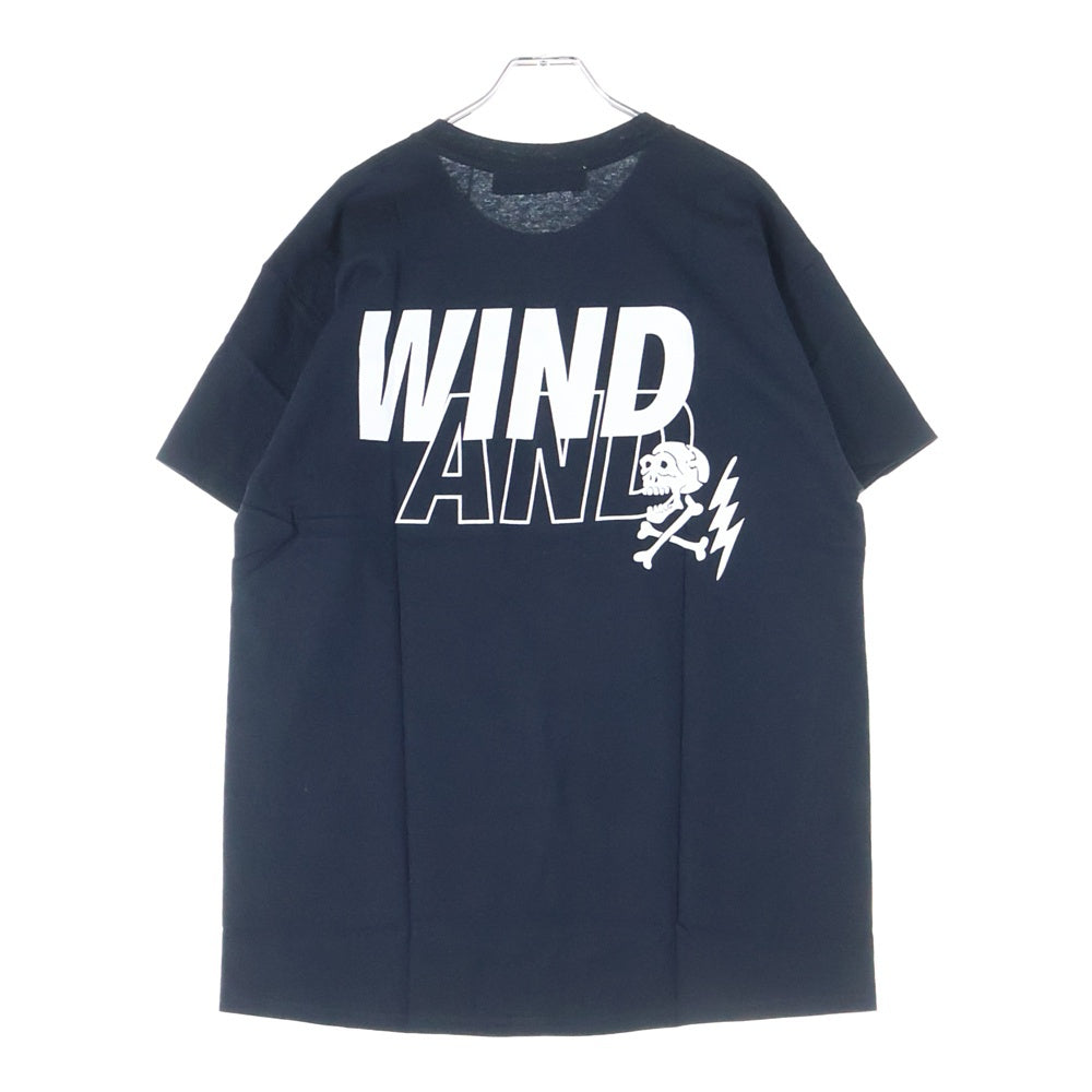 WIND AND SEA(ウィンダンシー) ×Devilock Wing T-SHIRT デビロック ウィング ロゴプリント クルーネック 半袖Tシャツ カットソー ブラック WDS-DVLK-03