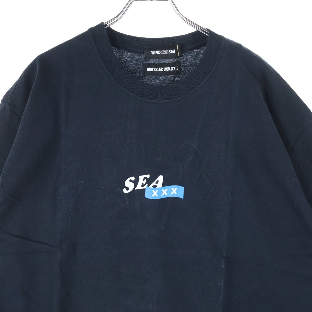 WIND AND SEA(ウィンダンシー) ×GOD SELECTION XXX WDS×XXX circle-xxx T-SHIRT ゴッドセレクション サークルロゴ プリント クルーネック 半袖Tシャツ カットソー ブラック WDS-XXX-02