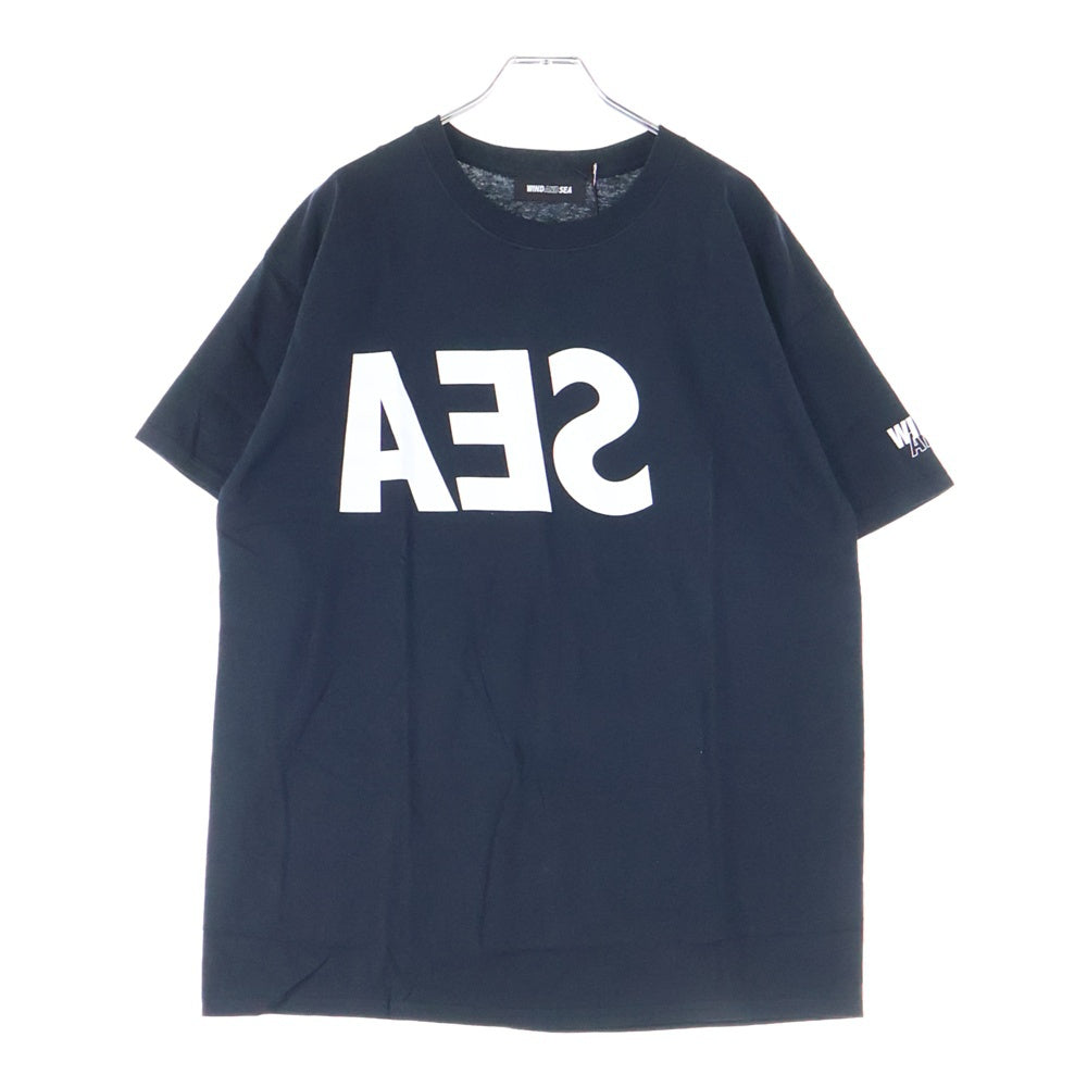 WIND AND SEA(ウィンダンシー) ×CASETIFY WDS INVERT T-SHIRT ケースティファイ ロゴプリント クルーネック 半袖Tシャツ カットソー ブラック WDS-CSTF-03