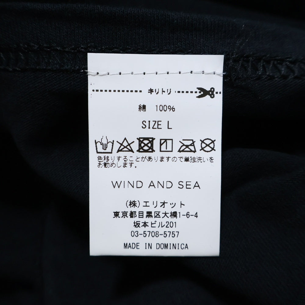 WIND AND SEA(ウィンダンシー) ×CASETIFY WDS INVERT T-SHIRT ケースティファイ ロゴプリント クルーネック 半袖Tシャツ カットソー ブラック WDS-CSTF-03