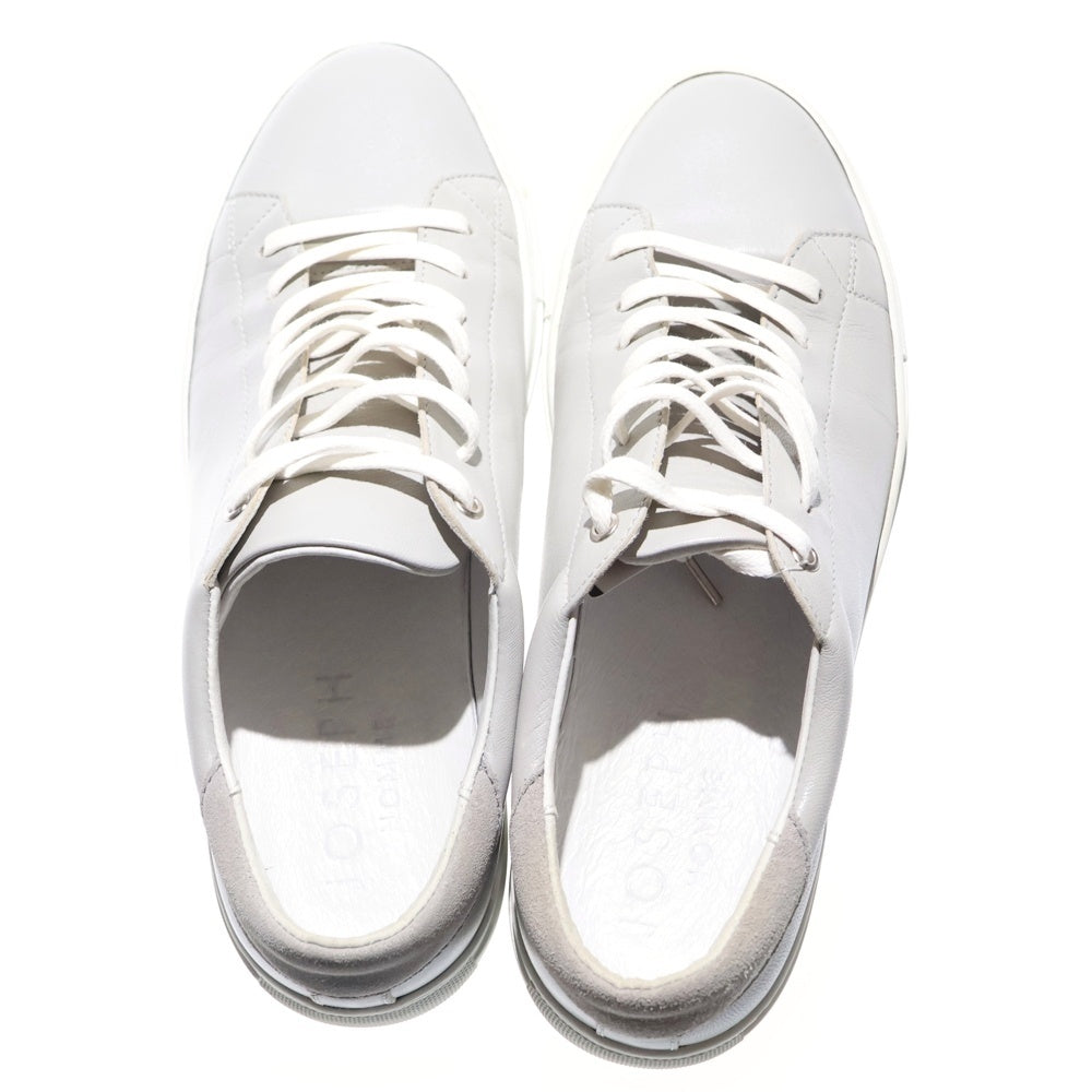 JOSEPH HOMME(ジョセフオム) スムースレザー ローカットスニーカー グレー/ホワイト