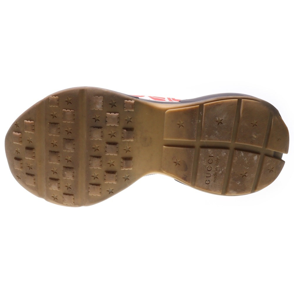 GUCCI(グッチ) Rhyton sneaker Black Print グッチ ライトン レザーローカットスニーカー ブラック 523609