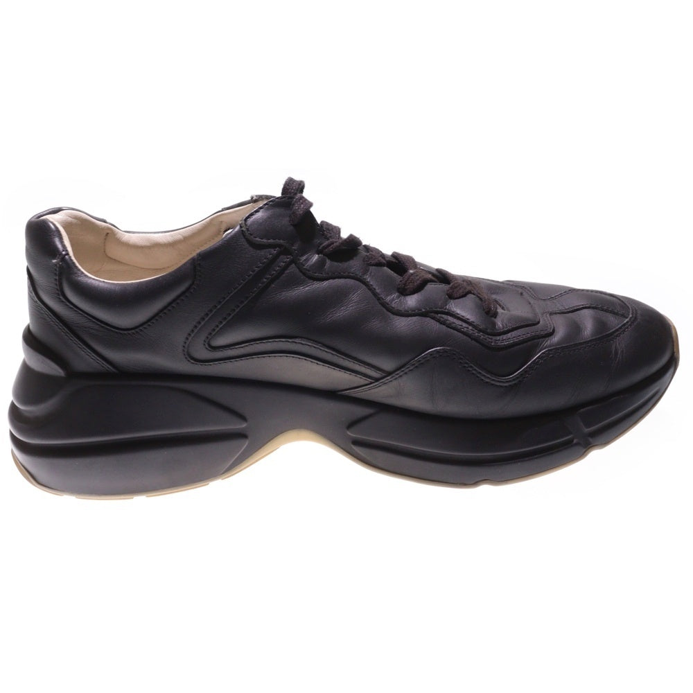 GUCCI(グッチ) Rhyton sneaker Black Print グッチ ライトン レザーローカットスニーカー ブラック 523609