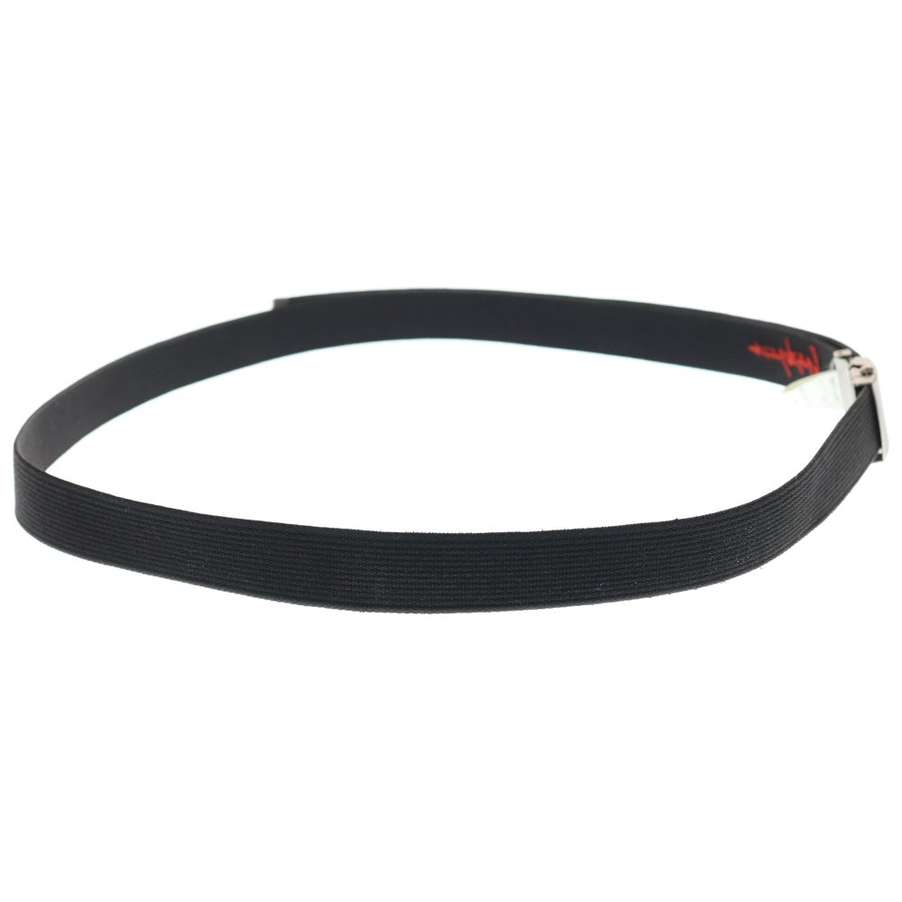Yohji Yamamoto POUR HOMME(ヨウジヤマモト プールオム) エンブロイダリー ロゴ 30mm ガチャベルト ブラック HD‐F02‐560