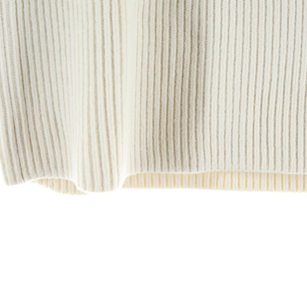 AURALEE(オーラリー) 17AW SUPER FINE WOOL RIB KNIT BIG P/O スーパーファインウール ビッグ プルオーバー リブニット セーター アイボリー A7APO2RK