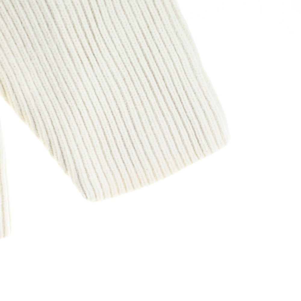 AURALEE(オーラリー) 17AW SUPER FINE WOOL RIB KNIT BIG P/O スーパーファインウール ビッグ プルオーバー リブニット セーター アイボリー A7APO2RK